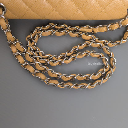 Vintage Classic Flap Medium | Dark Beige Caviar Silver Hardware