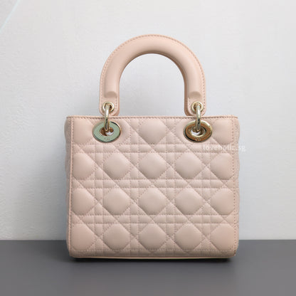 Dior My ABC Lady Dior Small | Powder Pink Lambskin Light Gold Hardware-back