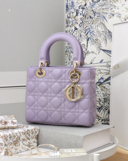 My ABC Lady Dior Small | Lilac/ Light Purple Lambskin Light Gold Hardware