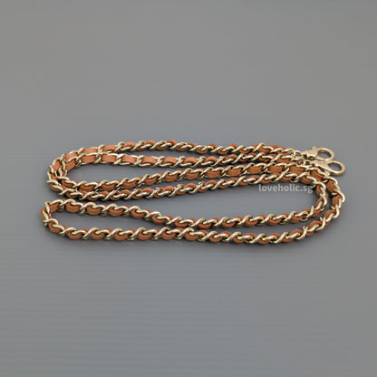 Chanel Top Handle Vanity On Chain LP | 25B Caramel Caviar Light Gold Hardware-details