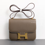 Hermes Constance Mini 18 | Etoupe Epsom Gold Hardware-front1
