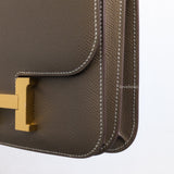 Hermes Constance Mini 18 | Etoupe Epsom Gold Hardware-details