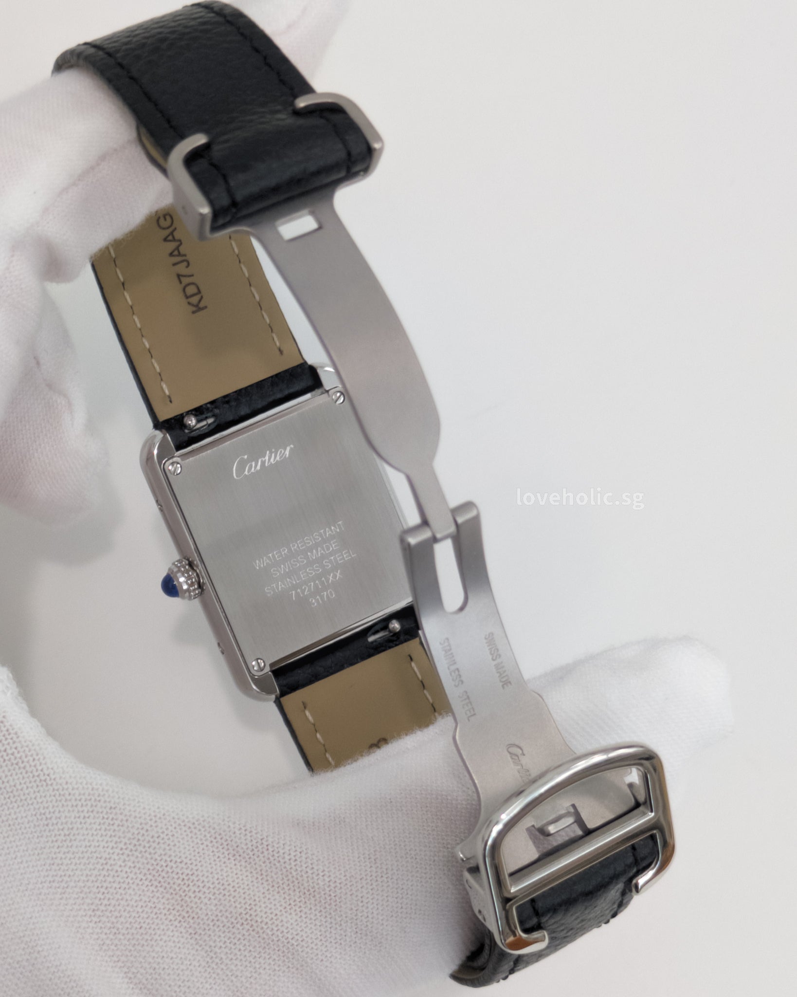 Cartier Tank Solo Small WSTA0030 | with leather strap -front1