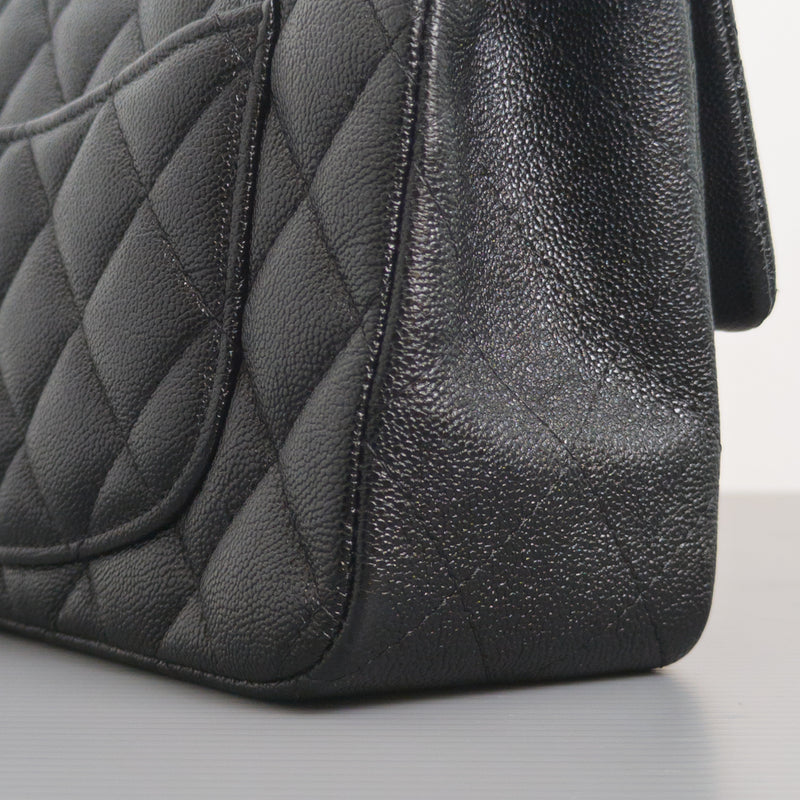 Chanel Mini Rectangle with Top Handle 21S Black Caviar Gold Hardware-details