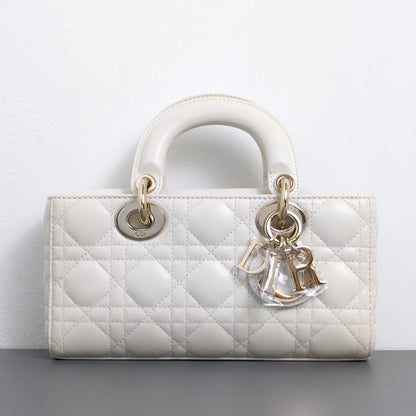 Dior Lady D-Joy Small | Latte Lambskin Light Gold Hardware-front1