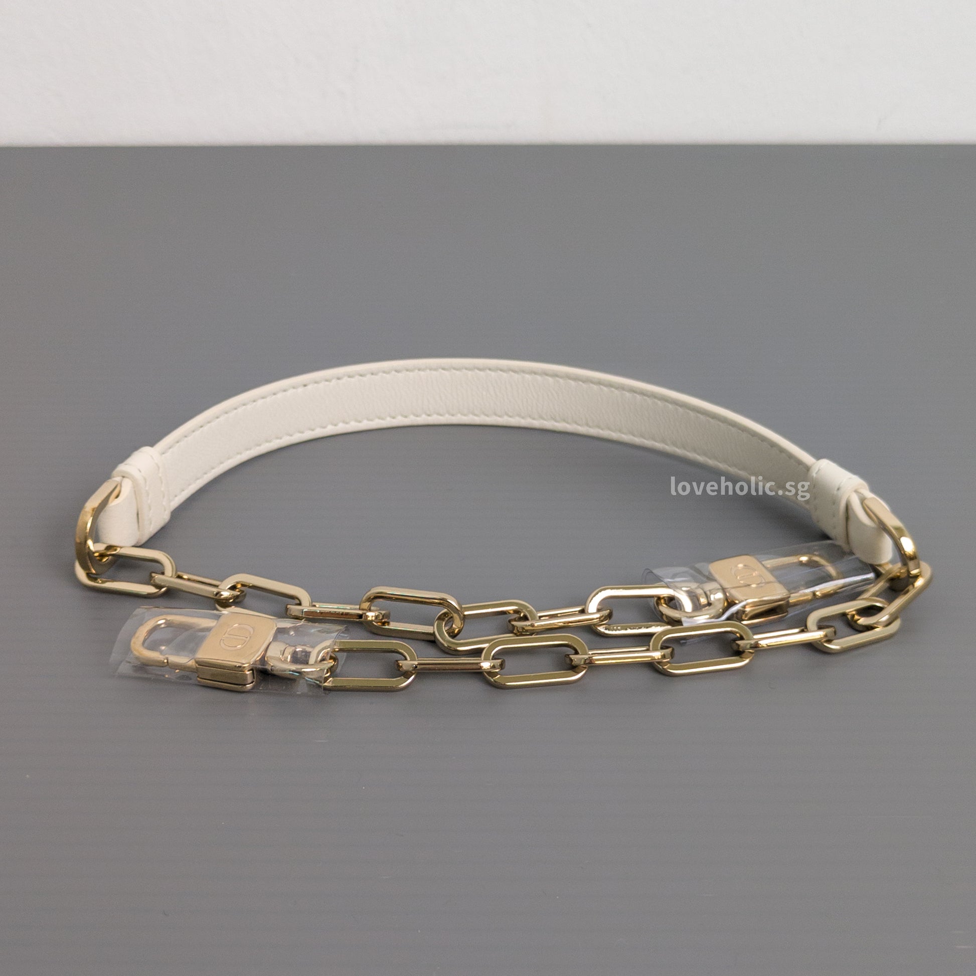 Dior Lady D-Joy Small | Latte Lambskin Light Gold Hardware-details