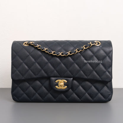 Chanel Classic Flap Medium | Midnight Blue Caviar Light Gold Hardware-back