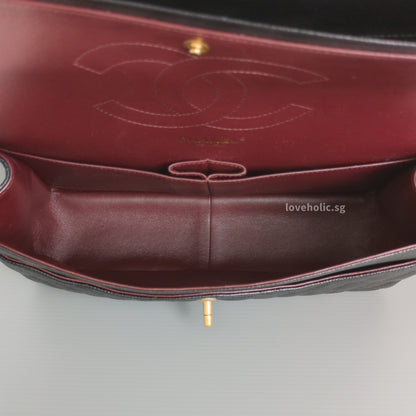 Chanel Classic Flap Jumbo | Black Caviar Gold Hardware-details
