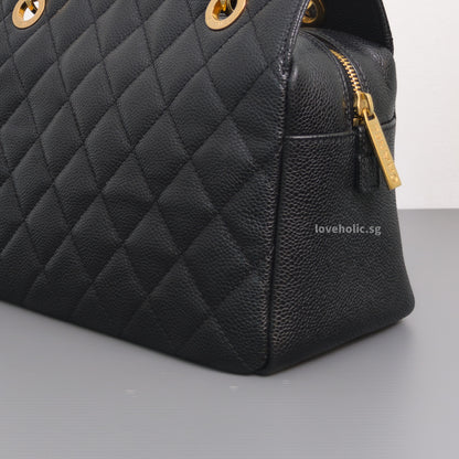 Chanel PTT Petite Timeless Tote Black Caviar Gold Hardware-details
