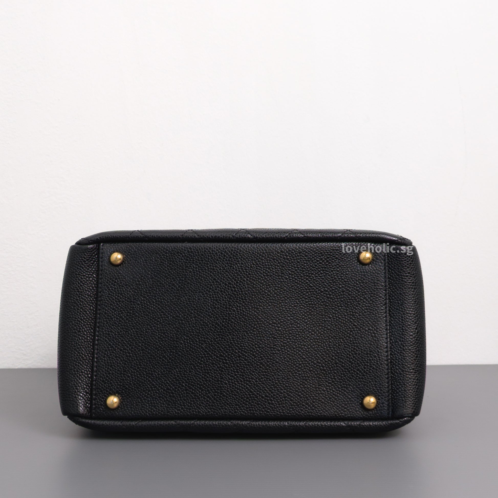 Chanel PTT Petite Timeless Tote Black Caviar Gold Hardware-details