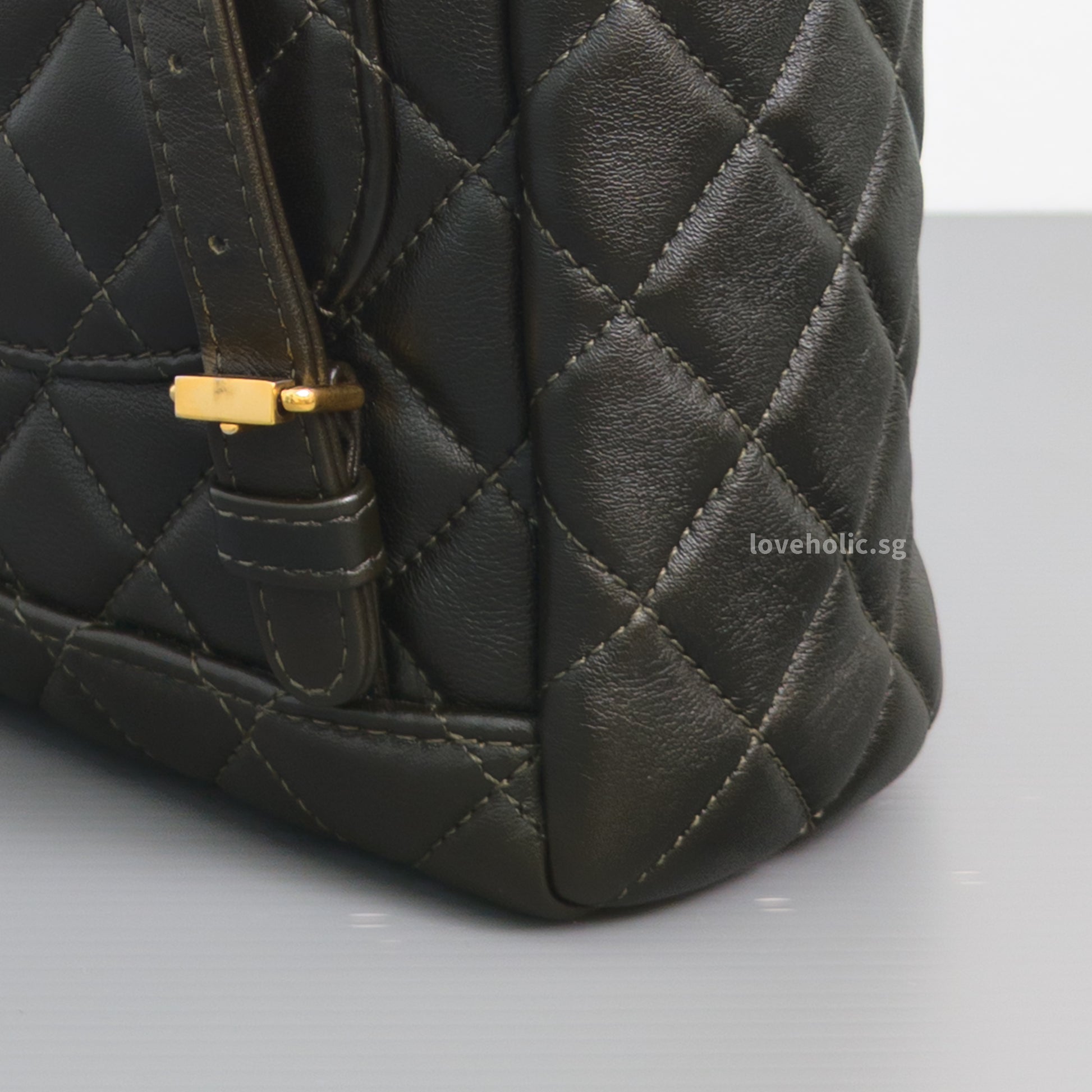 Chanel Urban Spirit Backpack Mini | Black Lambskin Gold Hardware-details