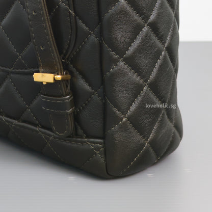 Chanel Urban Spirit Backpack Mini | Black Lambskin Gold Hardware-details