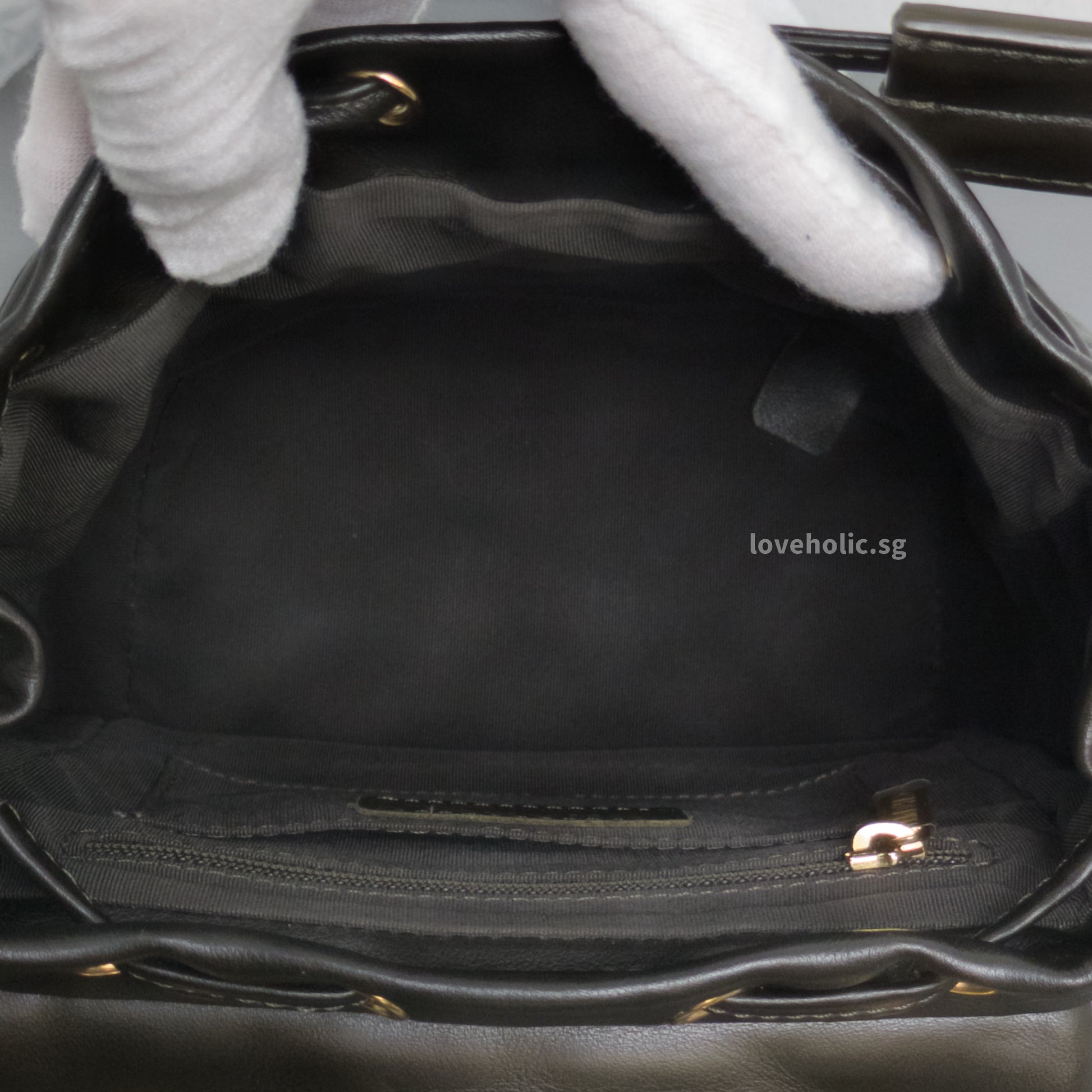 Chanel Urban Spirit Backpack Mini | Black Lambskin Gold Hardware-details