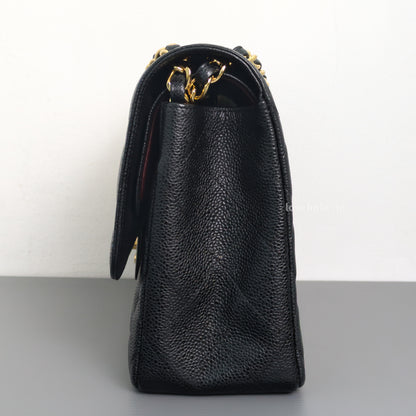 Classic Flap Jumbo | Black Caviar Gold Hardware