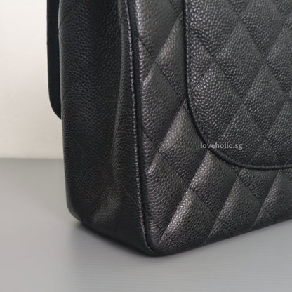 Classic Flap Jumbo | Black Caviar Gold Hardware