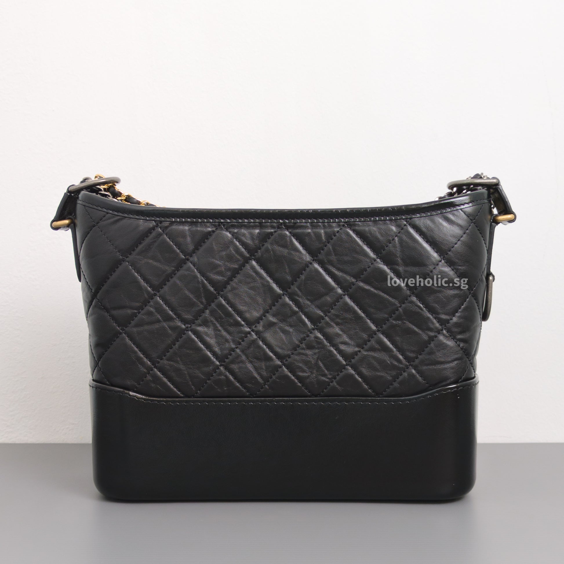 Chanel Gabrielle Hobo Small | Black Calfskin Gold/Silver Hardware-back