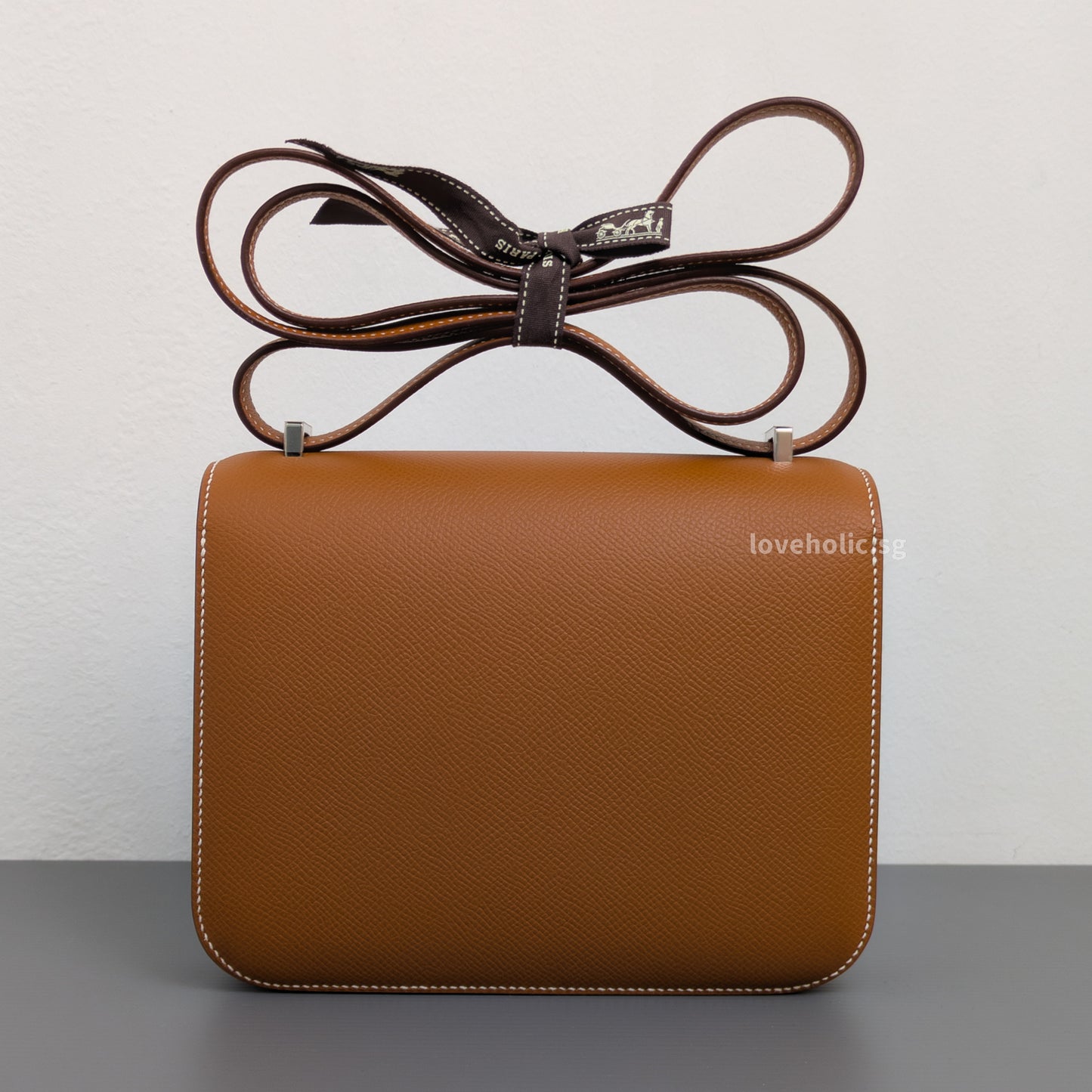 Hermes Constance 18 Mini | Gold Epsom Palladium Hardware-back