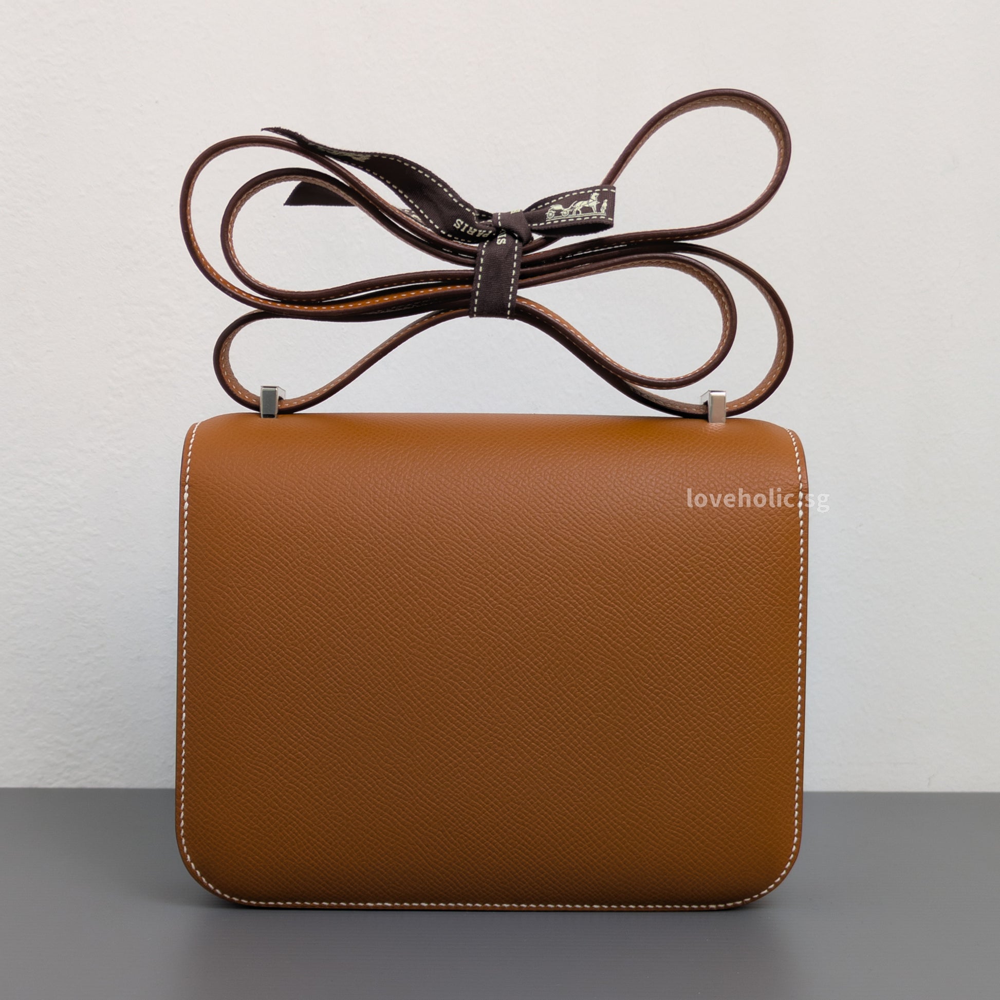Hermes Constance 18 Mini | Gold Epsom Palladium Hardware-back