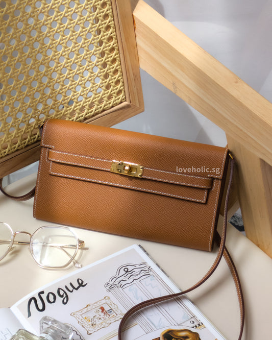 Hermes Kelly To Go Gold Epsom Gold Hardware-front
