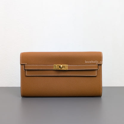 Hermes Kelly To Go Gold Epsom Gold Hardware-front1