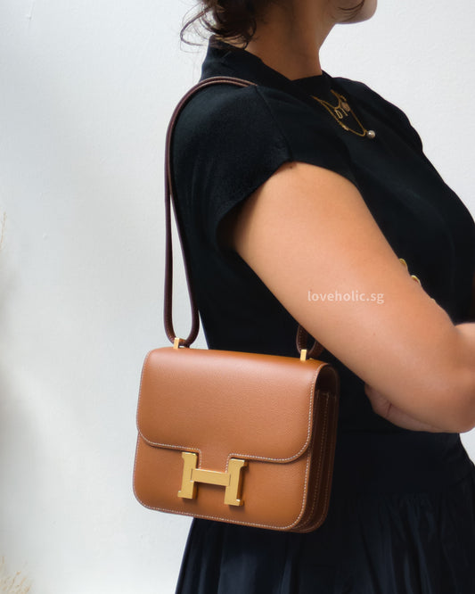 Hermes Constance 18 Mini | Gold Epsom Gold Hardware-model