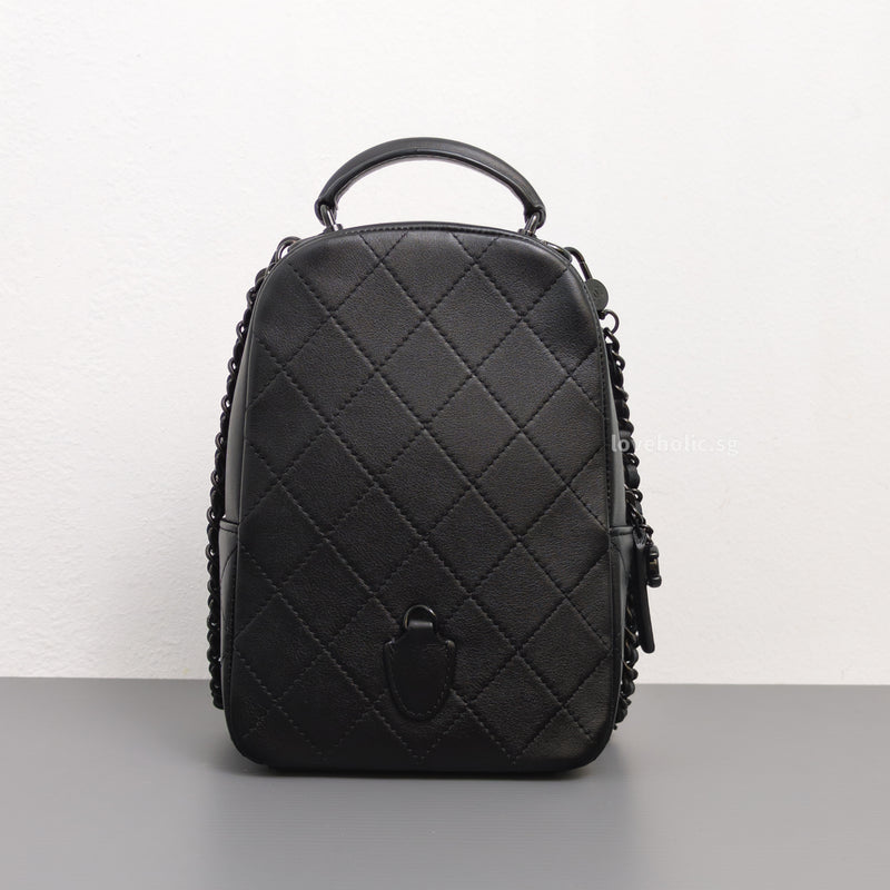 Chanel Backpack Mini | 25C SO BLACK Calfskin Black Hardware-back