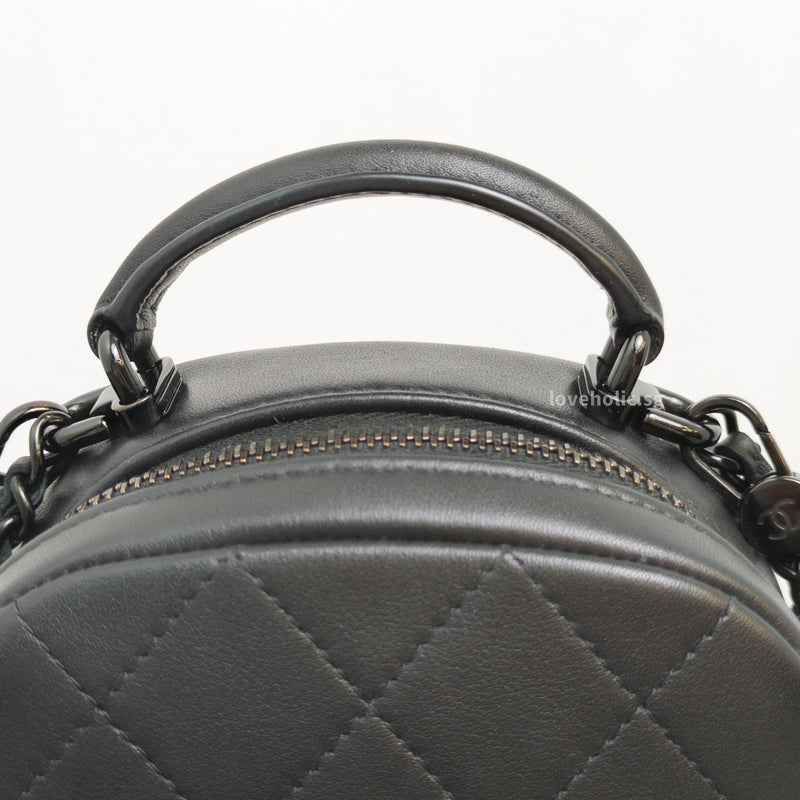 Chanel Backpack Mini | 25C SO BLACK Calfskin Black Hardware-details