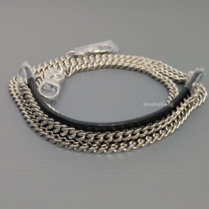Dior Lady Dior Mini | Black Lambskin Silver Hardware-details