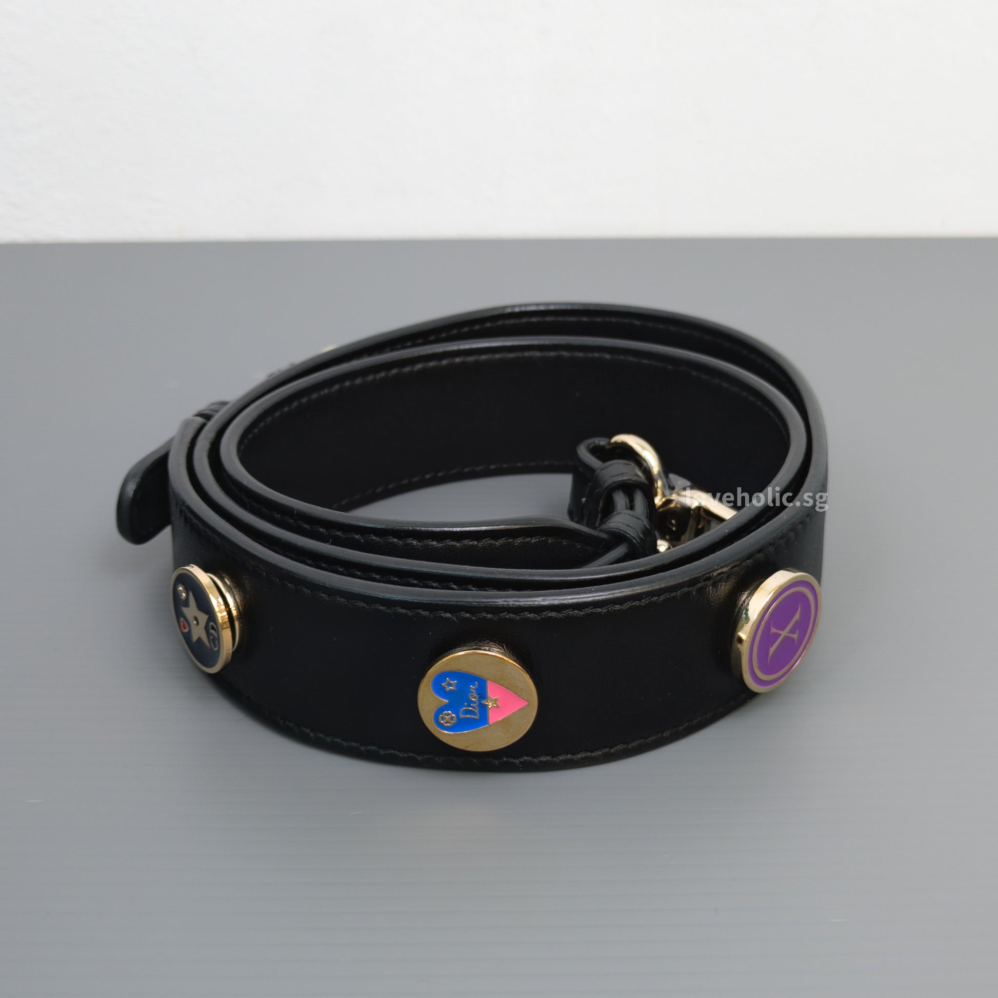 Dior My Lady Dior Small | Black Lambskin Light Gold Hardware-details