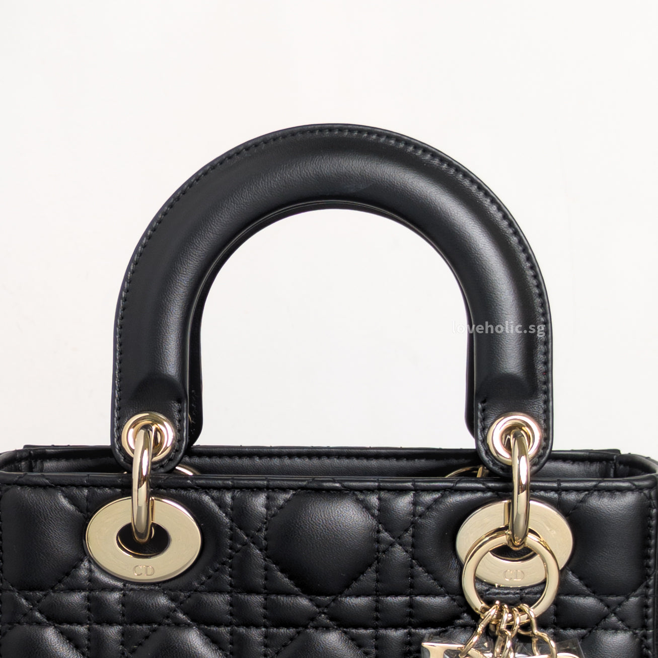 My Lady Dior Small | Black Lambskin Light Gold Hardware