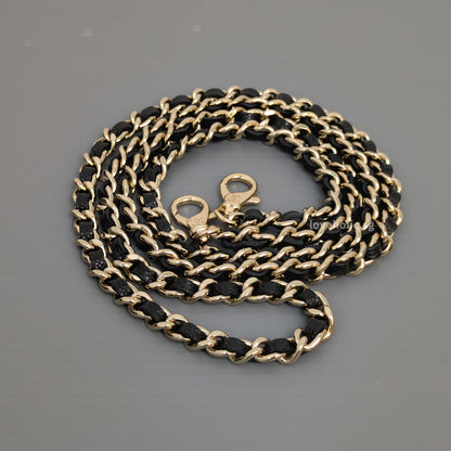 Chanel Top Handle Vanity On Chain LP | Black Caviar Light Gold Hardware-details