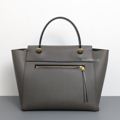 Celine Belt Micro | Light Grey Calfskin Gold Hardware-back