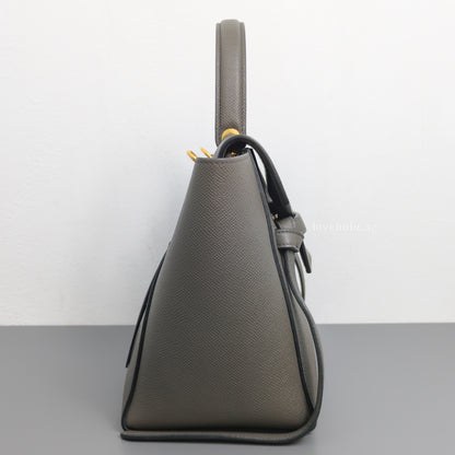 Celine Belt Micro | Light Grey Calfskin Gold Hardware-side