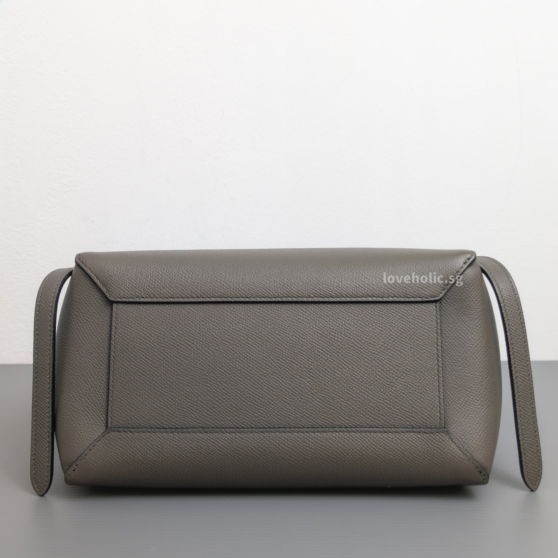 Celine Belt Micro | Light Grey Calfskin Gold Hardware-details