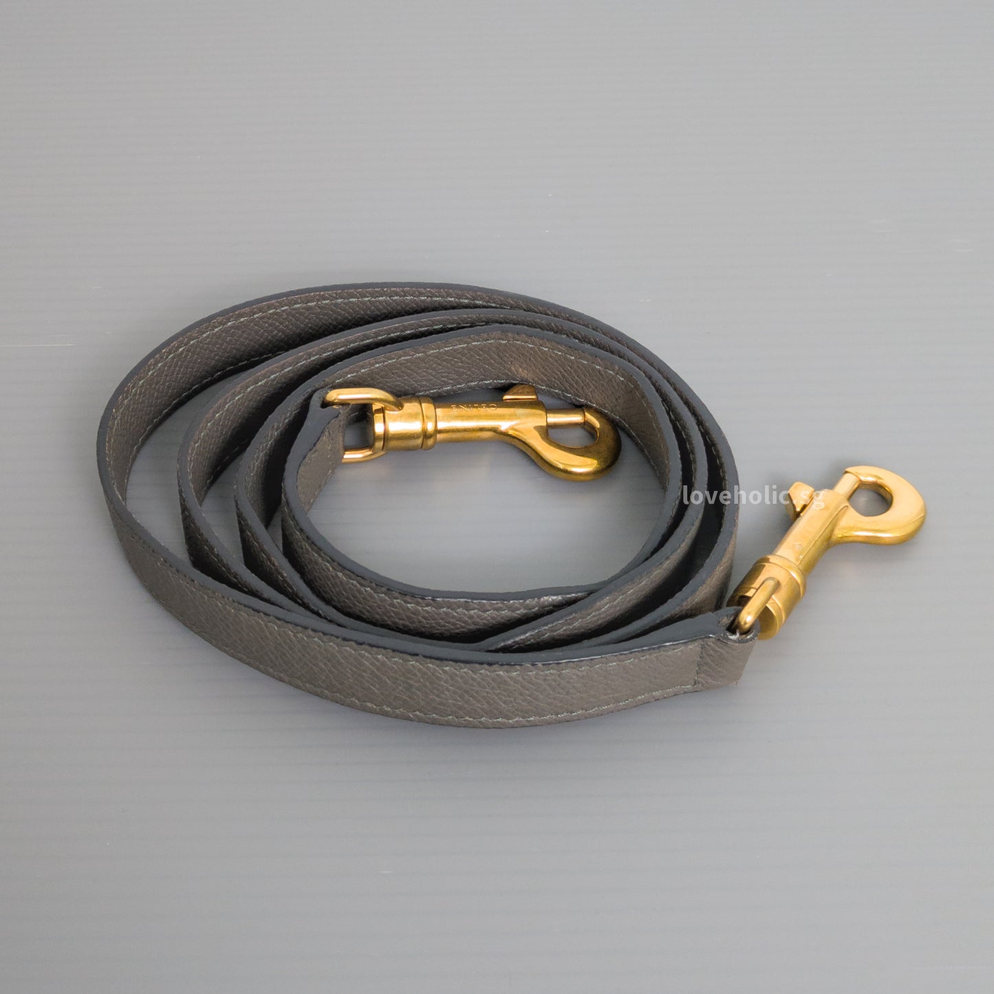 Celine Belt Micro | Light Grey Calfskin Gold Hardware-details