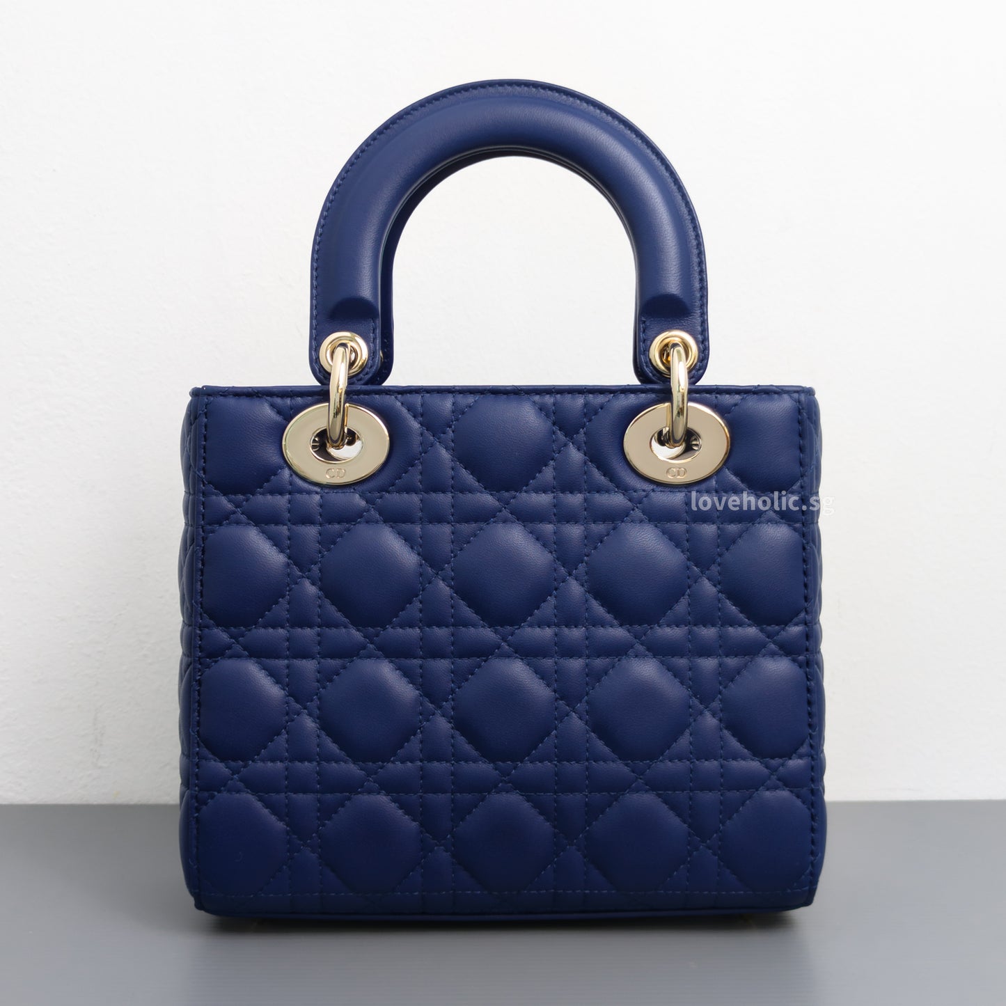 My ABC Lady Dior Small | Navy Blue Lambskin Light Gold Hardware