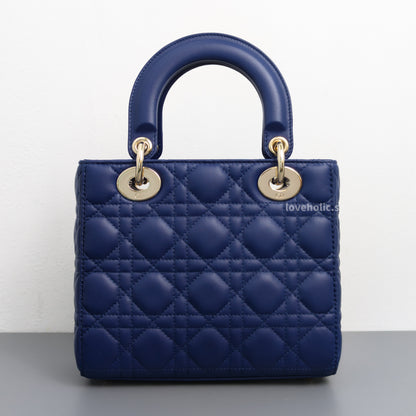 My ABC Lady Dior Small | Navy Blue Lambskin Light Gold Hardware