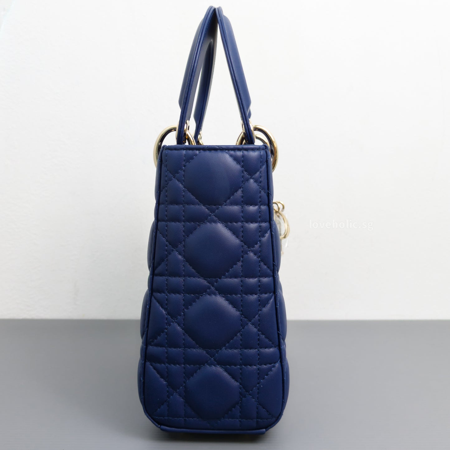 My ABC Lady Dior Small | Navy Blue Lambskin Light Gold Hardware
