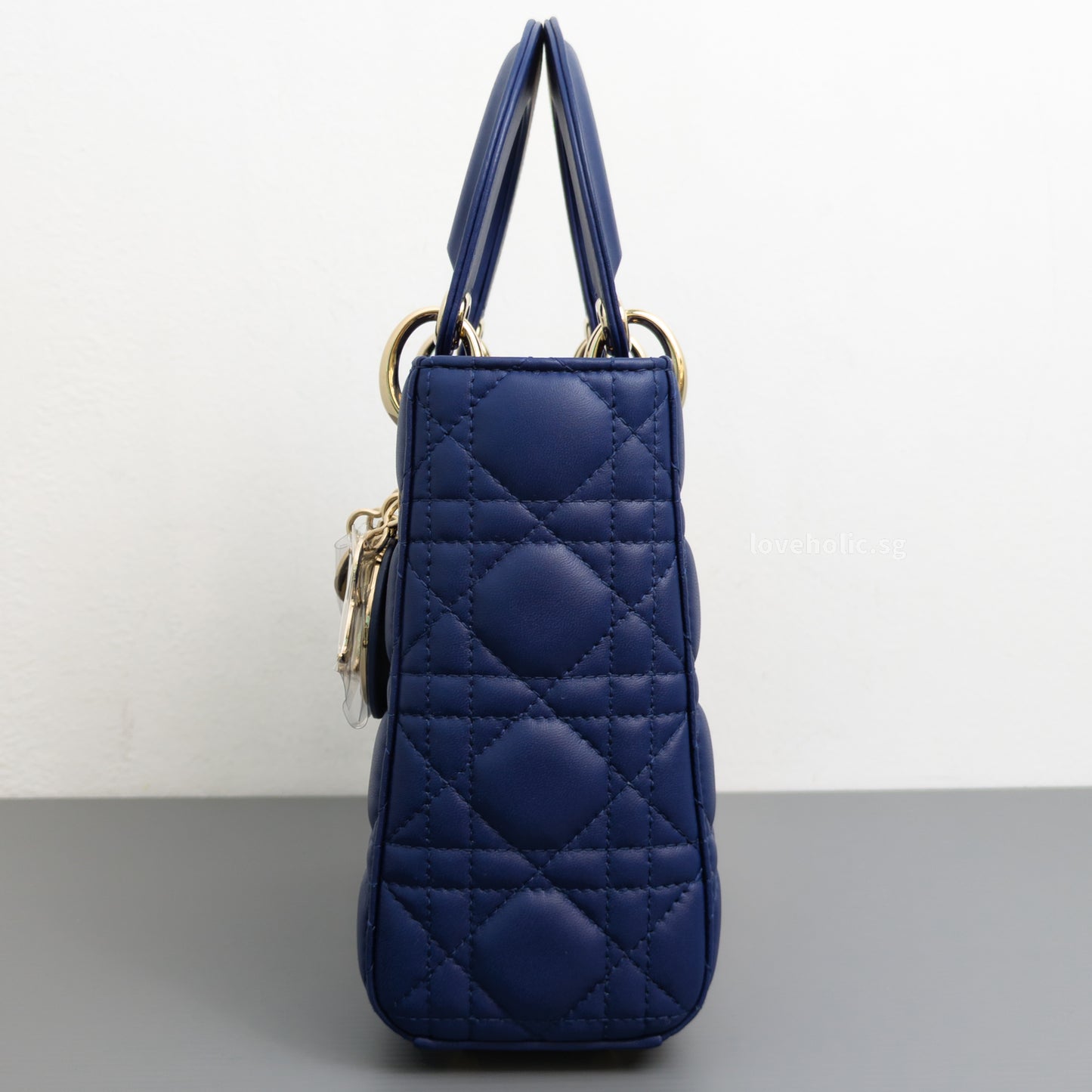 My ABC Lady Dior Small | Navy Blue Lambskin Light Gold Hardware