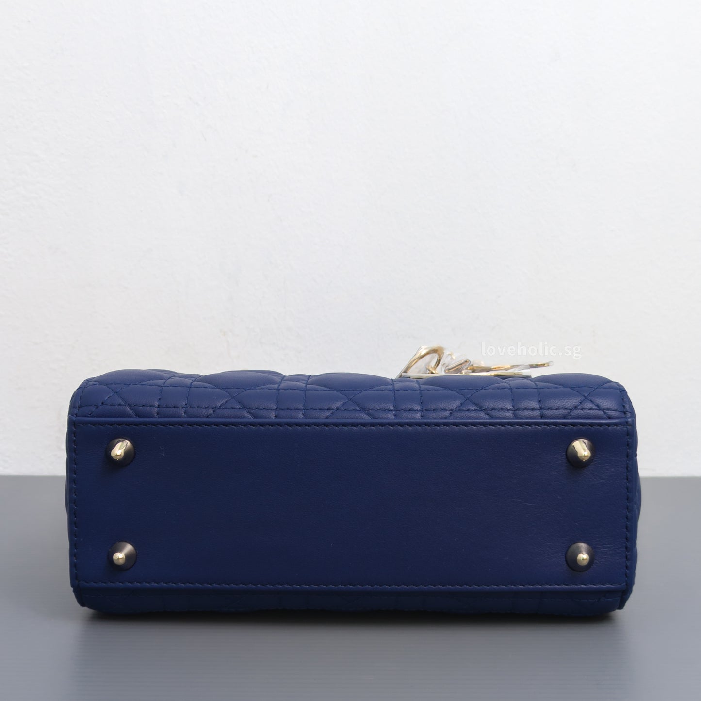 My ABC Lady Dior Small | Navy Blue Lambskin Light Gold Hardware