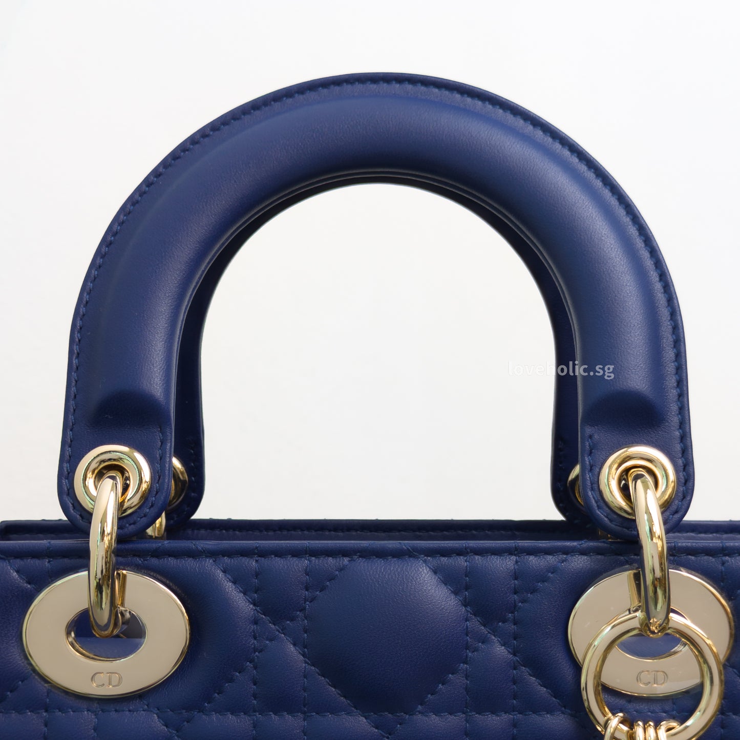 My ABC Lady Dior Small | Navy Blue Lambskin Light Gold Hardware