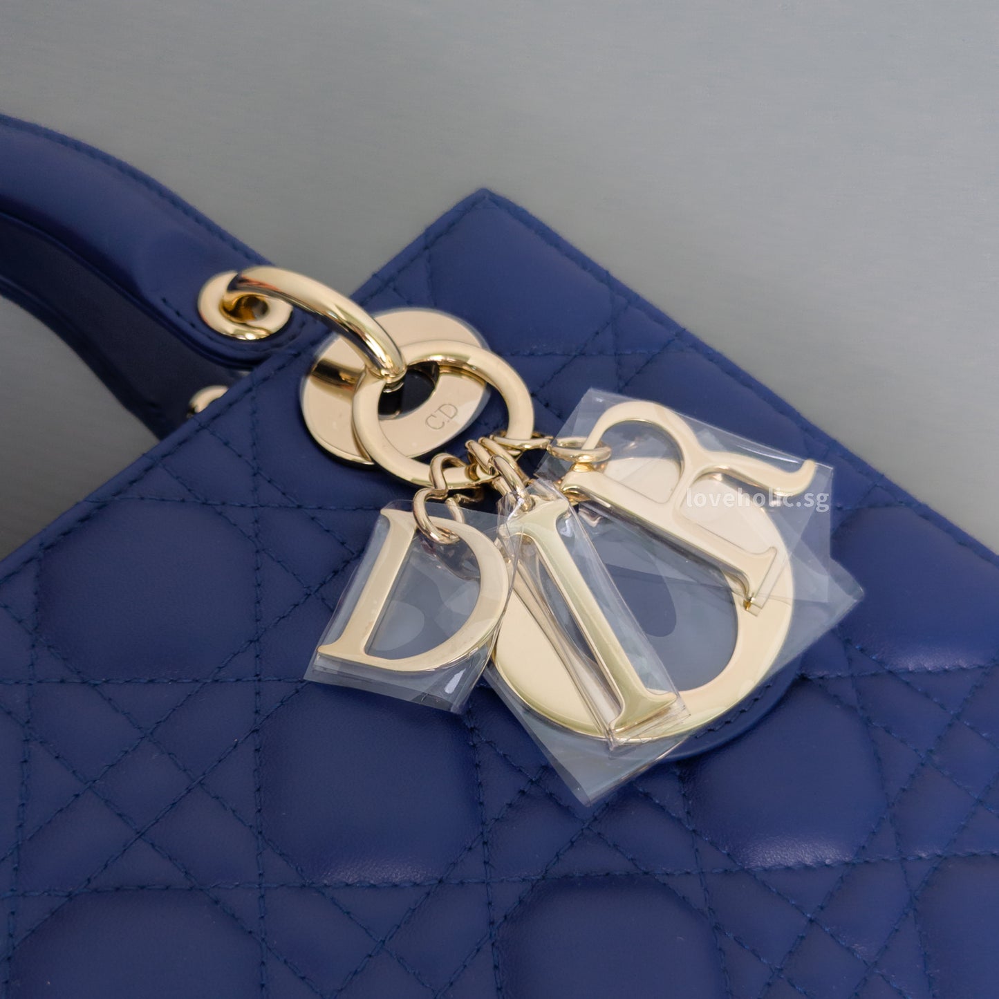 My ABC Lady Dior Small | Navy Blue Lambskin Light Gold Hardware