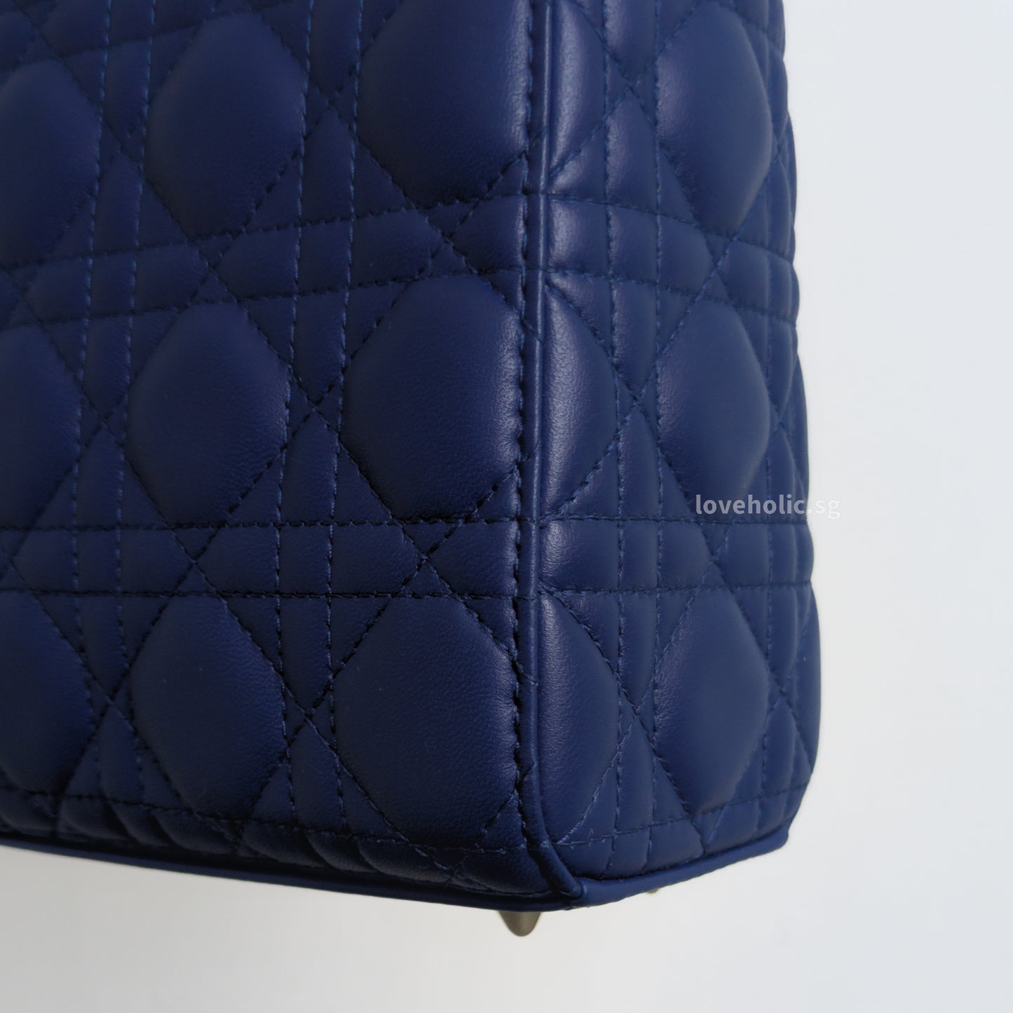 My ABC Lady Dior Small | Navy Blue Lambskin Light Gold Hardware