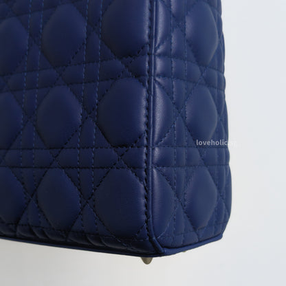 My ABC Lady Dior Small | Navy Blue Lambskin Light Gold Hardware