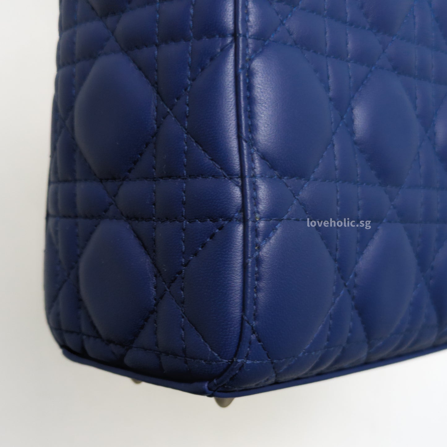 My ABC Lady Dior Small | Navy Blue Lambskin Light Gold Hardware