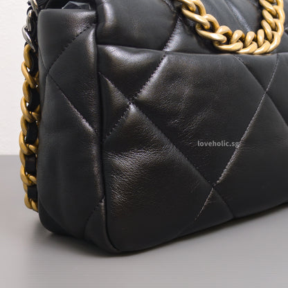 Chanel Chanel 19 Small | Black Lambskin Multicolored Hardware-details