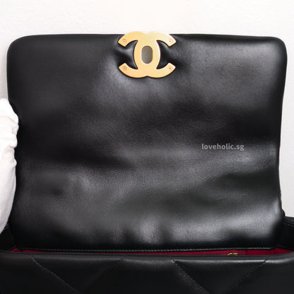 Chanel Chanel 19 Small | Black Lambskin Multicolored Hardware-details