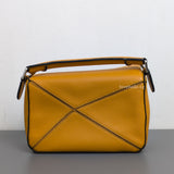Loewe Puzzle Mini | Sunflower Calfskin Silver Hardware-back