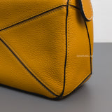 Loewe Puzzle Mini | Sunflower Calfskin Silver Hardware-details
