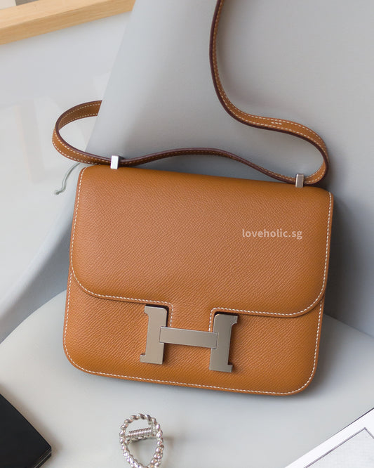 Hermes Constance 19 Gold Epsom Palladium Hardware-front